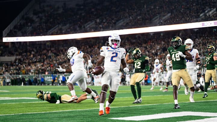 Boise State running back Ashton Jeanty carries the ball during a game against Colorado State on Saturday, Oct. 14, 2023. Boise State running back Ashton Jeanty carries the ball during a game against Colorado State on Saturday, Oct. 14, 2023.