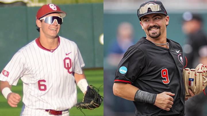 Oklahoma second baseman Kyle Branch (left) and his big brother, Georgia shorstop Kolby Branch. Oklahoma second baseman Kyle Branch (left) and his big brother, Georgia shorstop Kolby Branch.