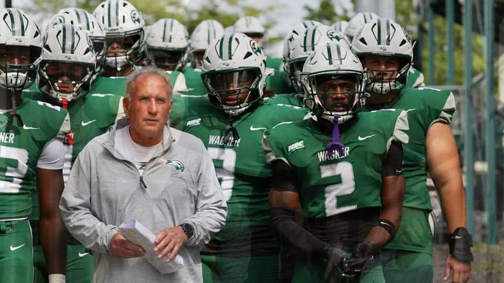 Coach Tom Masella and his Wagner team Coach Tom Masella and his Wagner team