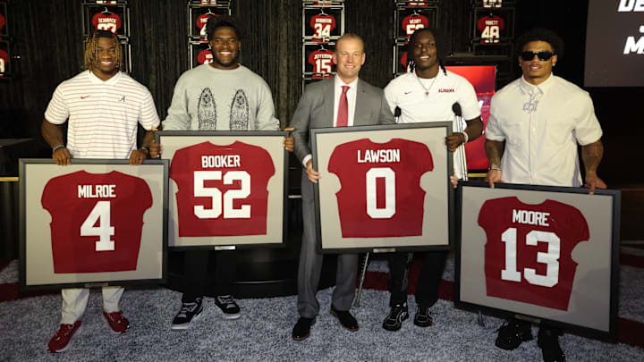 Alabama Head Coach Kalen DeBoer and Football Captains at Banquet