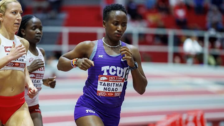 Tabitha Ngao takes down the TCU program record for the 800m event. 