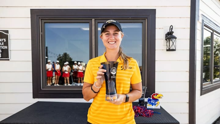 Mizzou women's golfer Melanie Walker after her tied-for-second place finish at the Marilynn Smith Sunflower Invitational on Tuesday, October 8, 2024 (courtesey of Mizzou athletics)
