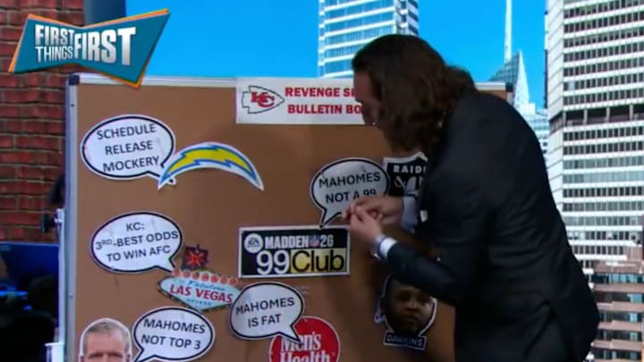 Nick Wright puts a new name up on his bulletin board.