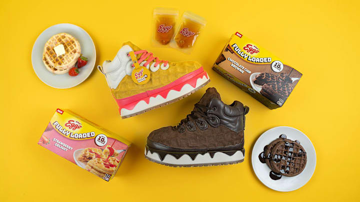 Eggo Fully Loaded waffles and shoes - credit: Eggo