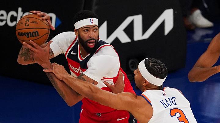 Oct 8, 2026; New York, New York, USA; Washington Wizards forward Anthony Davis (23) is defended by New York Knicks guard Josh Hart (3) during the first quarter at Madison Square Garden. Mandatory Credit: Alexander Wohl-Imagn Images Oct 8, 2026; New York, New York, USA; Washington Wizards forward Anthony Davis (23) is defended by New York Knicks guard Josh Hart (3) during the first quarter at Madison Square Garden. Mandatory Credit: Alexander Wohl-Imagn Images