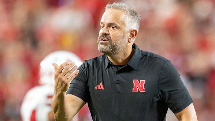 Nebraska coach Matt Rhule could face a challenging 2026 season as Huskers have a difficult schedule.
