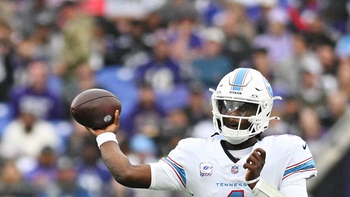 Oct 4, 2026; Baltimore, Maryland, USA; Tennessee Titans quarterback Cam Ward (1) makes a pass during the third quarter against the Baltimore Ravens at M&T Bank Stadium. Mandatory Credit: Tommy Gilligan-Imagn Images Oct 4, 2026; Baltimore, Maryland, USA; Tennessee Titans quarterback Cam Ward (1) makes a pass during the third quarter against the Baltimore Ravens at M&T Bank Stadium. Mandatory Credit: Tommy Gilligan-Imagn Images