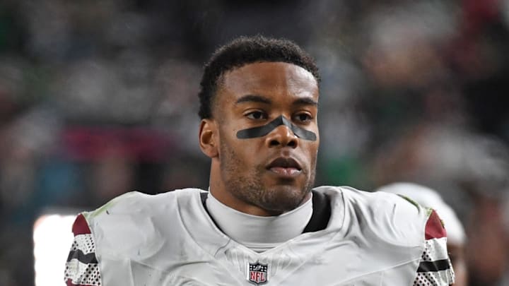 Nov 14, 2024; Philadelphia, Pennsylvania, USA; Washington Commanders safety Jeremy Chinn (11) against the Philadelphia Eagles at Lincoln Financial Field. Mandatory Credit: Eric Hartline-Imagn Images