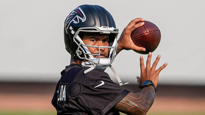 Atlanta Falcons quarterback Tua Tagovailoa has been sharp at training camp since being fully cleared for all drills. Atlanta Falcons quarterback Tua Tagovailoa has been sharp at training camp since being fully cleared for all drills.