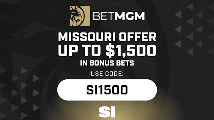 Get the BetMGM bonus code SI1500 for the Missouri sports betting launch. Claim up to $1,500 in bonus bets on your first wager today.