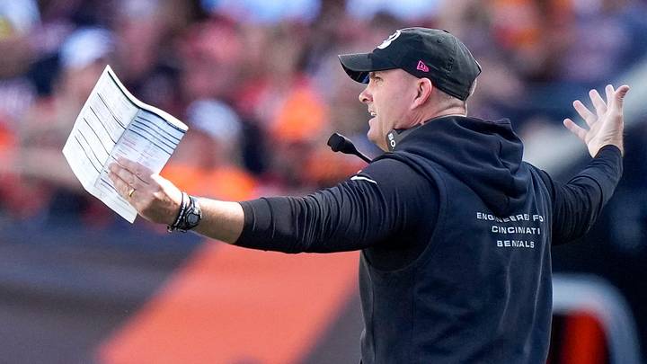 Cincinnati Bengals head coach Zac Taylor reacts after a play in the fourth quarter of the NFL Week 4 game between the Cincinnati Bengals and the Jacksonville Jaguars at Paycor Stadium in Cincinnati on Sunday, Oct. 4, 2026. The Bengals fell to 2-2 on the season with a 22-17 loss at home.