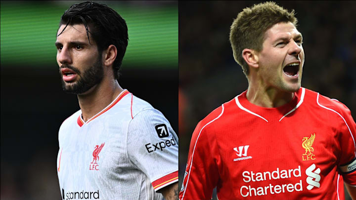 Szoboszlai & Gerrard were both known for their goals Szoboszlai & Gerrard were both known for their goals