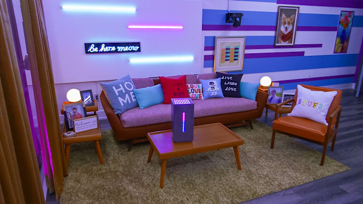 The Circle. An interior with AI/Max from episode 602 of The Circle. Credit: Courtesy of Netflix/© 2024 Netflix, Inc.