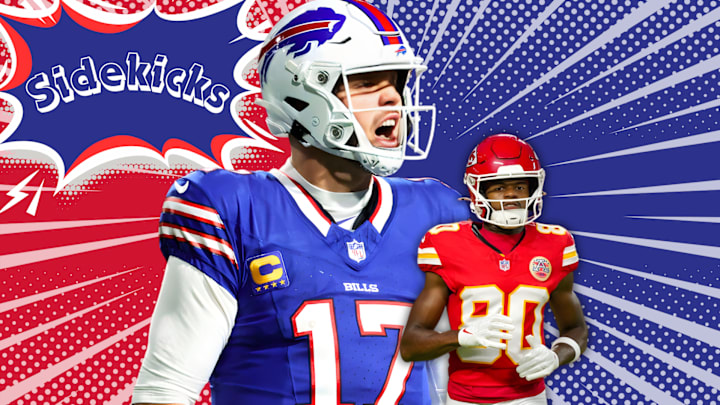 Buffalo Bills quarterback Josh Allen and Chiefs WR Tyquan Thornton