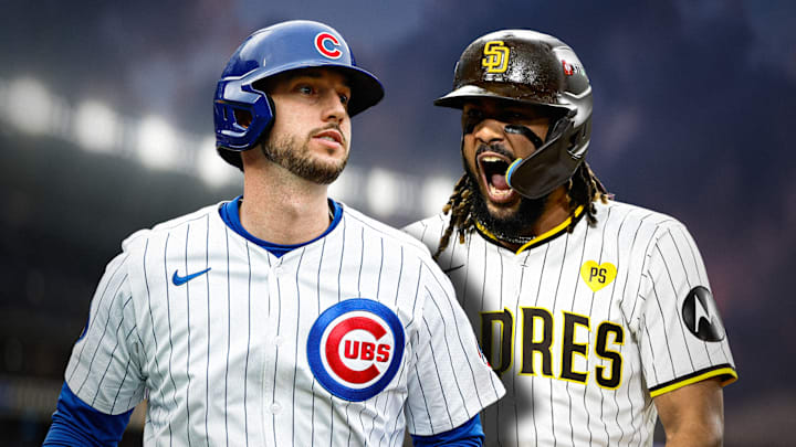 Kyle Tucker of the Chicago Cubs and Fernando Tatis Jr. of the San Diego Padres