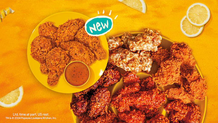 New Popeyes Honey Lemon Pepper chicken wings