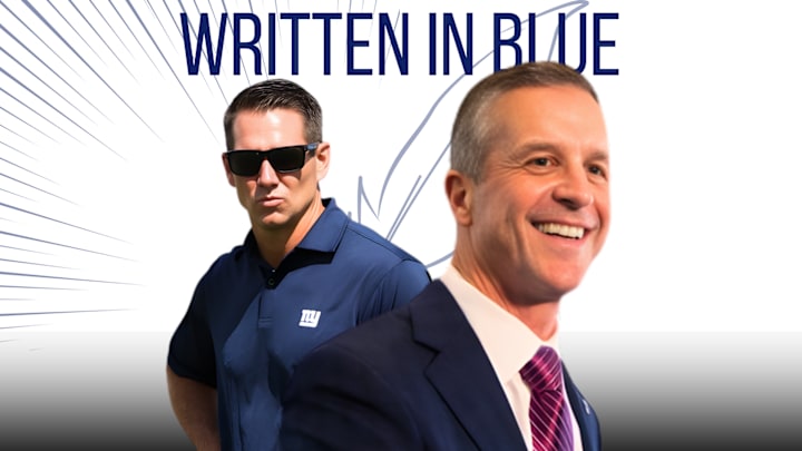 New York Giants head coach John Harbaugh and general manager Joe Schoen New York Giants head coach John Harbaugh and general manager Joe Schoen