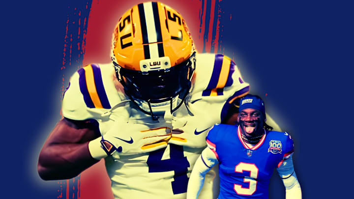 New York Giants cornerback Deonte Banks and LSU cornerback Mansoor Delane ahead of 2026 NFL Draft