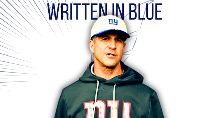 New York Giants head coach John Harbaugh