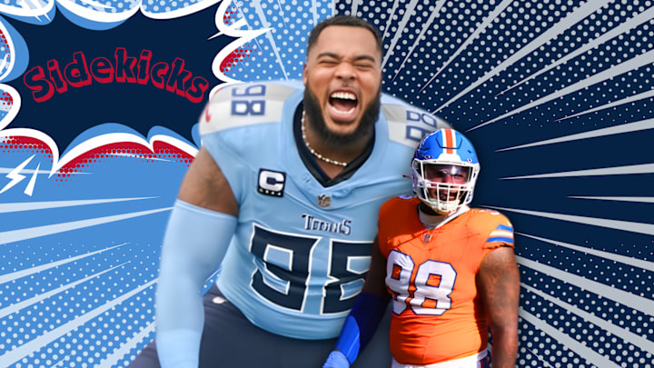 Tennessee Titans defensive lineman Jeffery Simmons and Broncos defensive lineman John Franklin-Myers