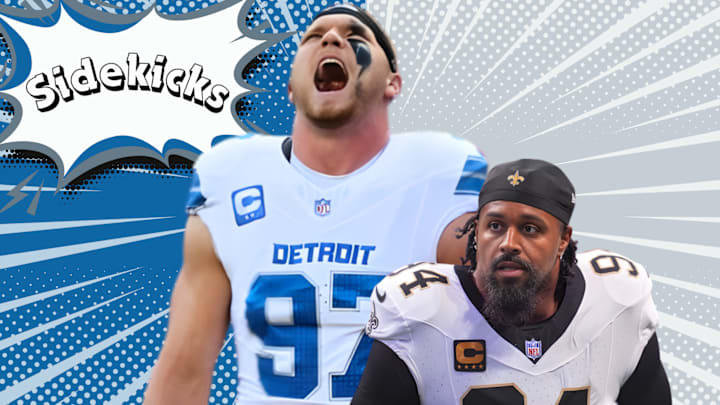 Detroit Lions pass-rusher Aidan Hutchinson and Saints pass-rusher Cam Jordan