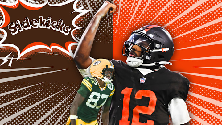 Cleveland Browns quarterback Shedeur Sanders and Packers WR Romeo Doubs