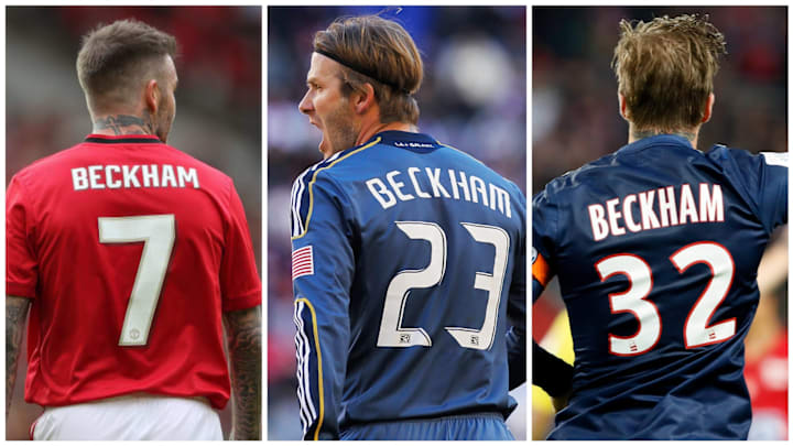 David Beckham is associated with several shirt numbers David Beckham is associated with several shirt numbers