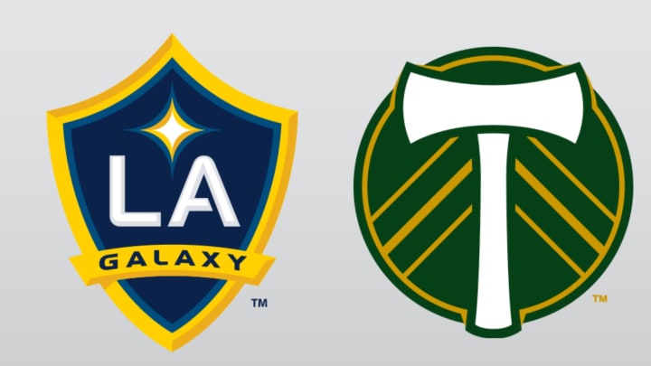 LA Galaxy square off against Portland Timbers in MLS action