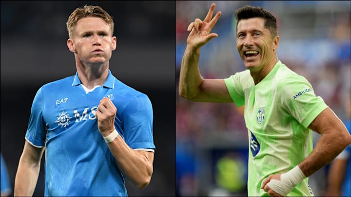 Napoli's Scott McTominay and Barcelona talisman Robert Lewandowski were both on target