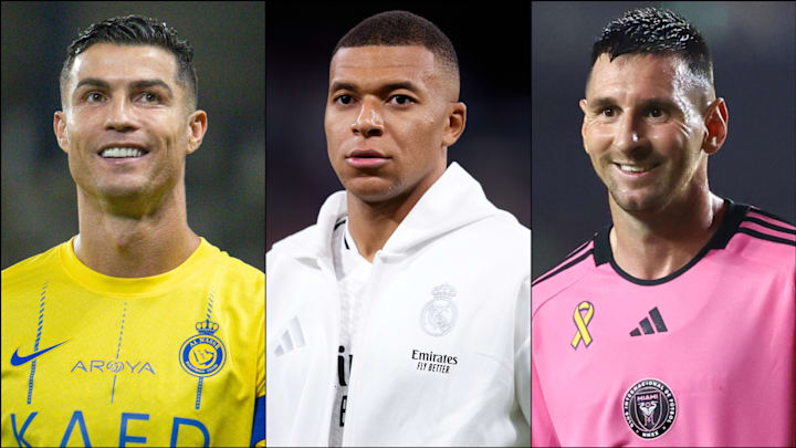 Cristiano Ronaldo, Kylian Mbappe and Lionel Messi all earn a lot on and off the pitch