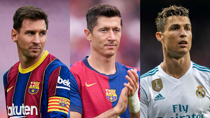 Lewandowski has been forced to compete with two of the best strikers