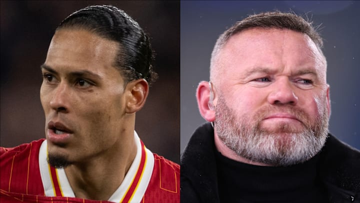Virgil van Dijk and Wayne Rooney have exchanged views