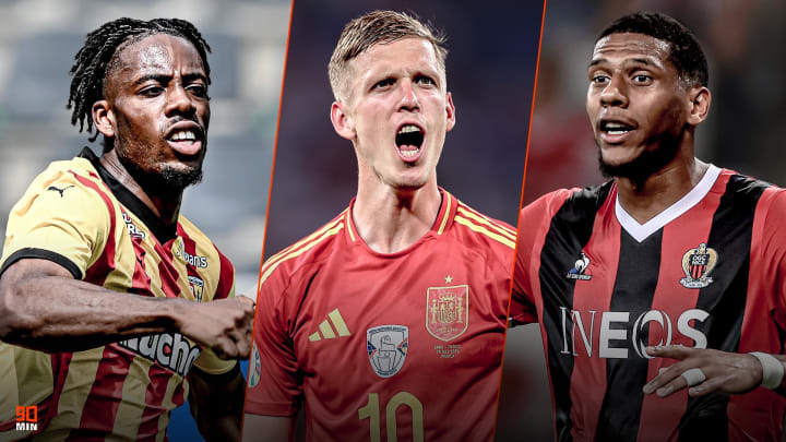 Elye Wahi, Dani Olmo et Jean-Clair Todibo Elye Wahi, Dani Olmo et Jean-Clair Todibo