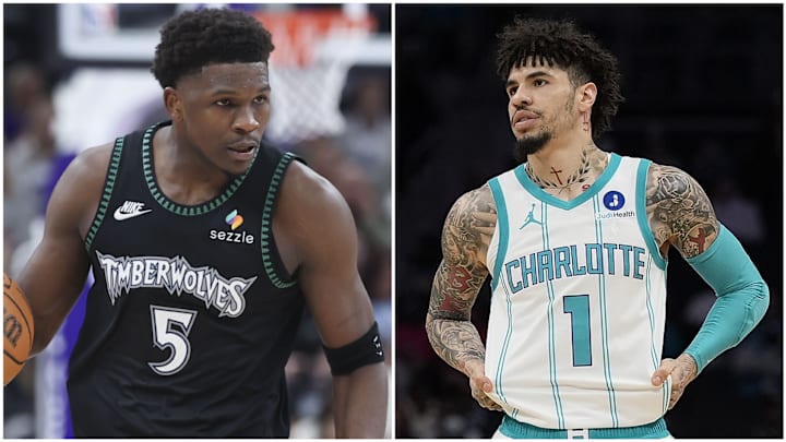 Anthony Edwards (left) and LaMelo Ball (right)