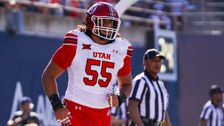 Utah Utes offensive lineman Spencer Fano.