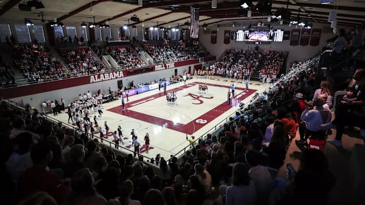 Foster Auditorium during Alabama volleyball's match against No. 14 Texas on Nov. 17, 2024. (Credit: Alabama Athletics)