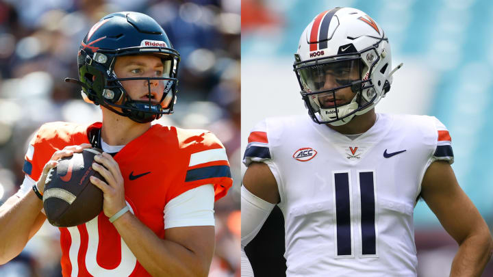 UVA football head coach Tony Elliott has yet to name a starting quarterback and says he is open to playing both Anthony Colandrea and Tony Muskett. UVA football head coach Tony Elliott has yet to name a starting quarterback and says he is open to playing both Anthony Colandrea and Tony Muskett.