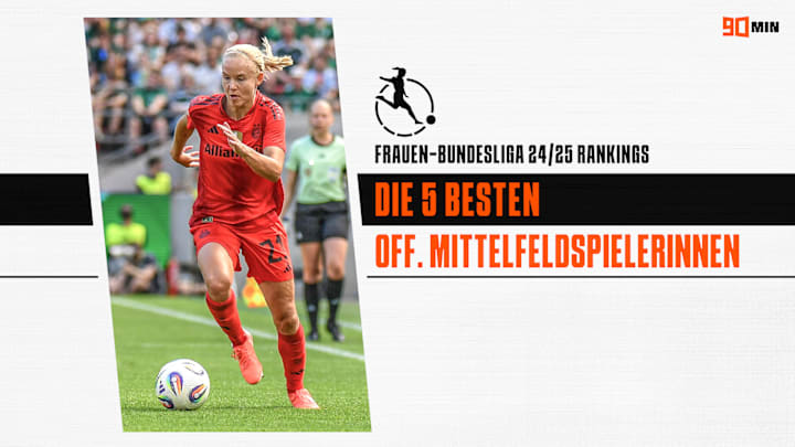 Die besten offensiven Mittelfeldspielerinnen der abgelaufenen Bundesliga-Saison Die besten offensiven Mittelfeldspielerinnen der abgelaufenen Bundesliga-Saison