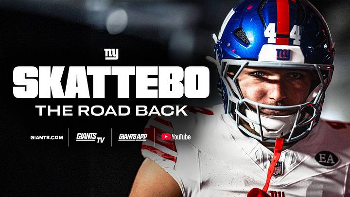 New York Giants RB Cam Skattebo's Rehab Journey was documented by the team. New York Giants RB Cam Skattebo's Rehab Journey was documented by the team.