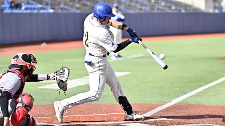 TCU Transfer Lane Hutchinson getting a hit