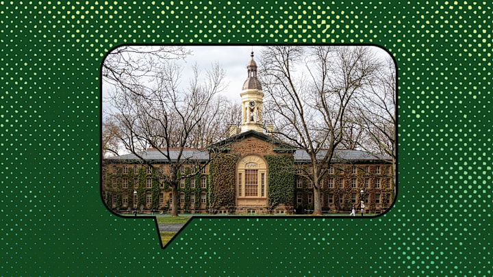 Princeton University's ivy-covered Nassau Hall, which dates back to 1756.