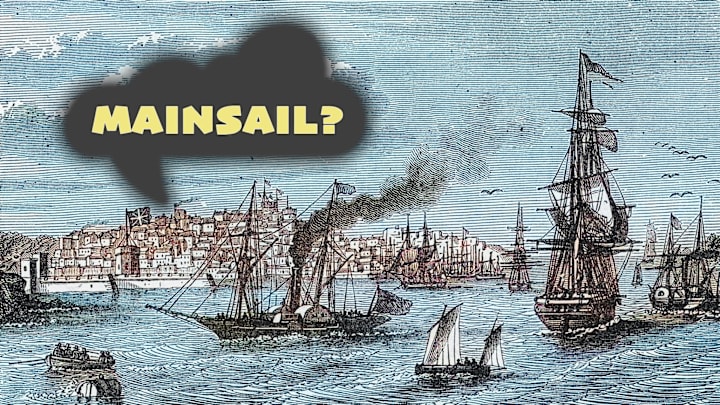 If you say "main sail," some sailors might consider you an outsider.