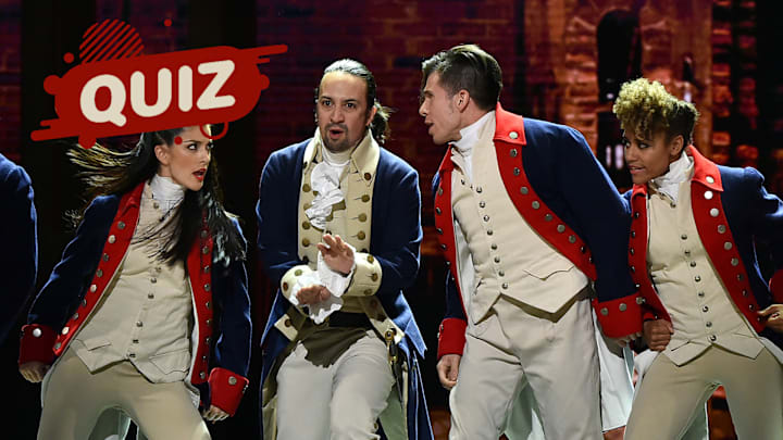 Lin-Manuel Miranda and the cast of 'Hamilton' performing at the 2016 Tony Awards.