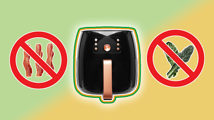 Best to avoid using the air fryer to cook bacon or kale.