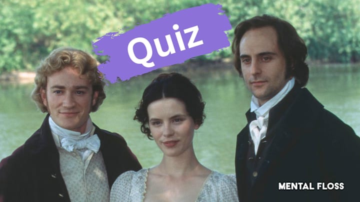 Raymond Coulthard, Kate Beckinsale, and Mark Strong during production of the TV film adaptation of Jane Austen's ‘Emma.’