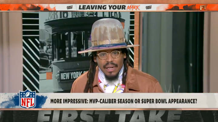 Cam Newton is a guest on ESPN’s ‘First Take.’