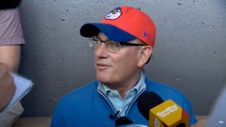 Steve Cohen talks to reporters at Mets spring training.