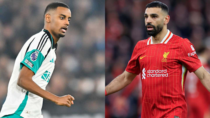 Alexander Isak (left) and Mohamed Salah (right) face off in the Carabao Cup final.
