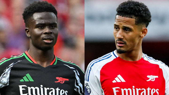 Bukayo Saka (left) and William Saliba (right) are rumored for new deals in today's transfer gossip column
