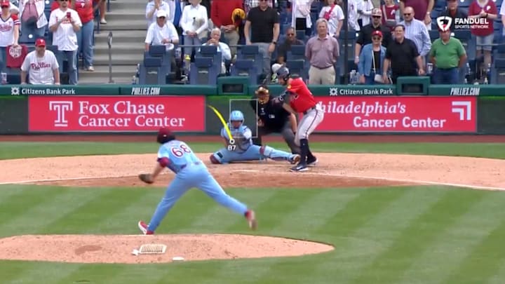 The Phillies close out a win over the Braves at Citizens Bank Park.